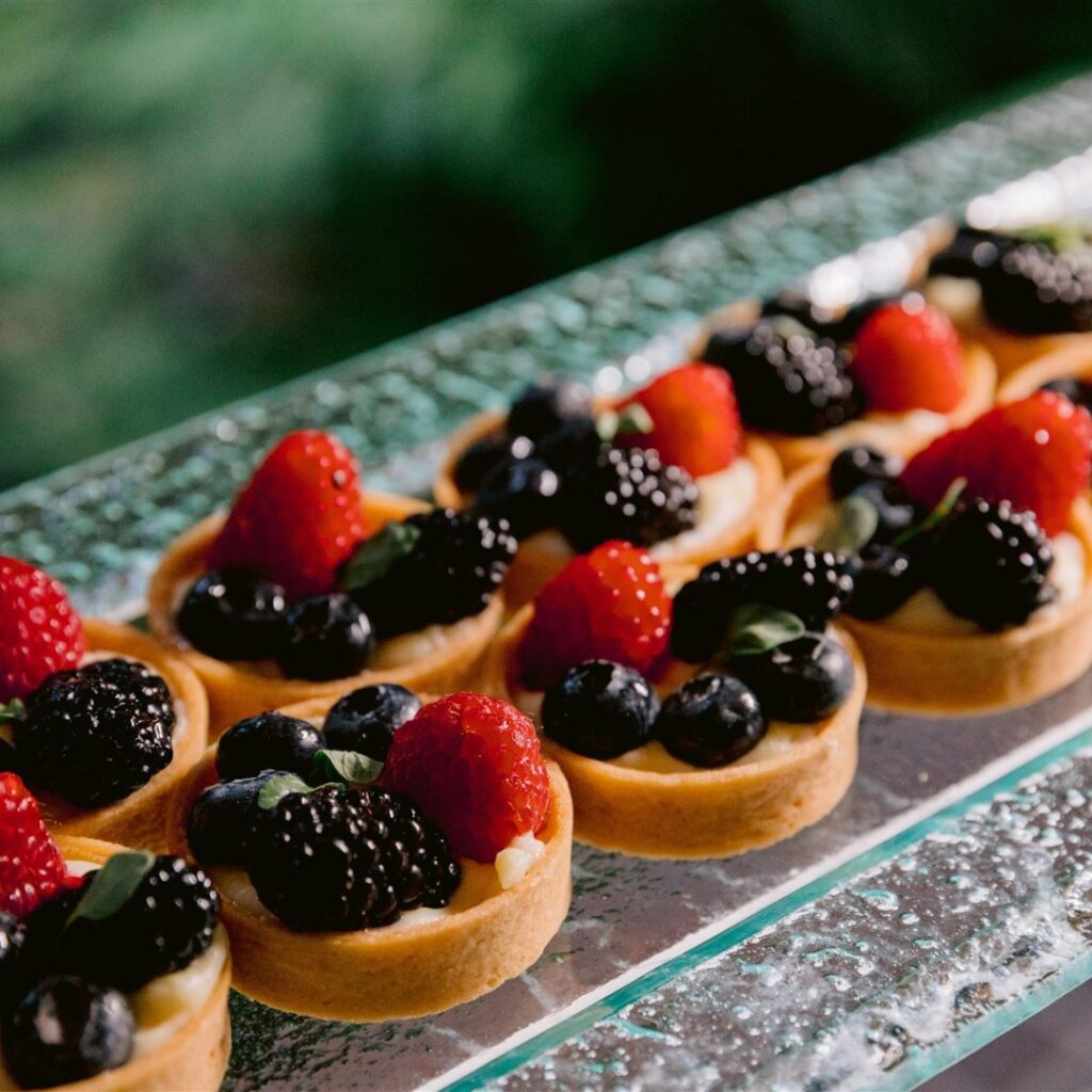 triple berry tartlets