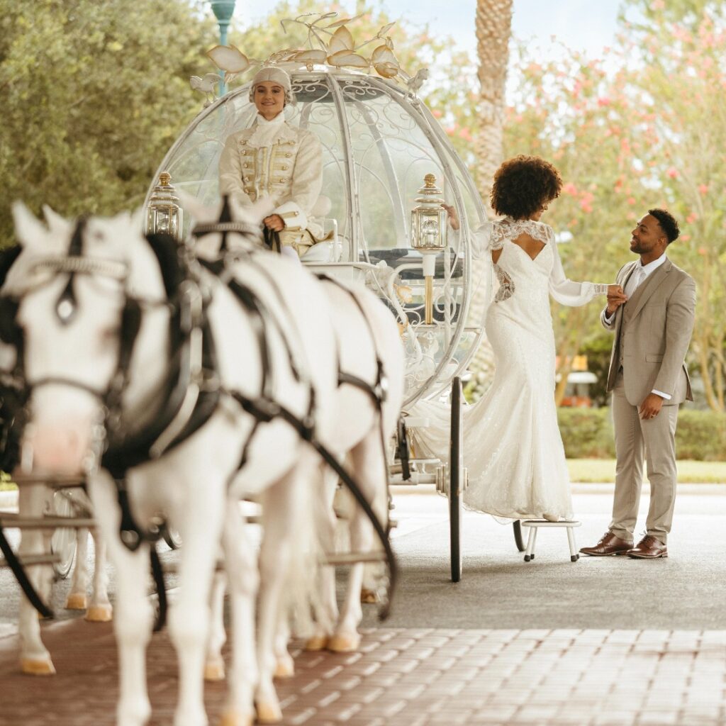 cinderella's coach disney world weddings